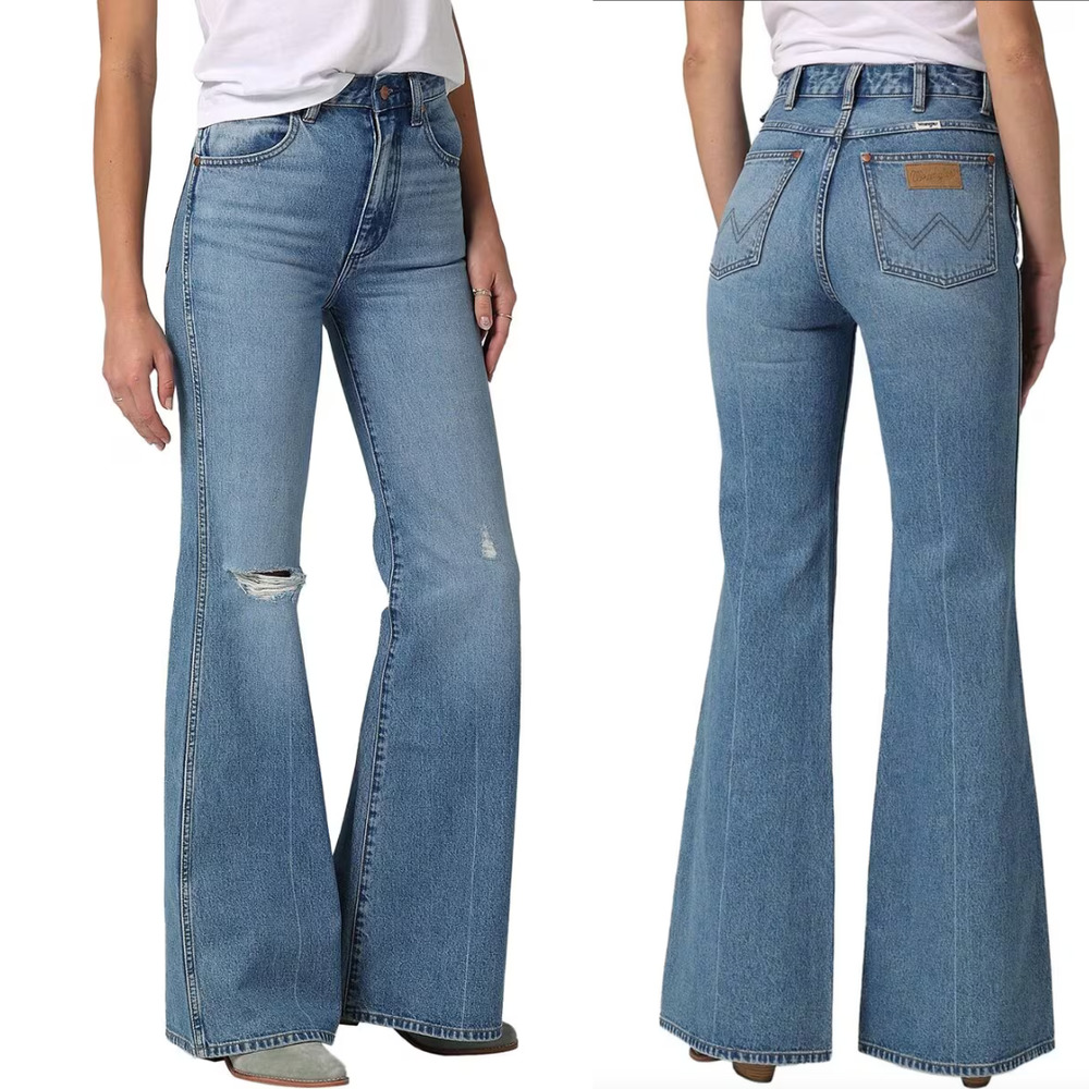 Wrangler Wanderer Denim Jeans 622 Womens Retro Boho Free People NWT Size 29 $129